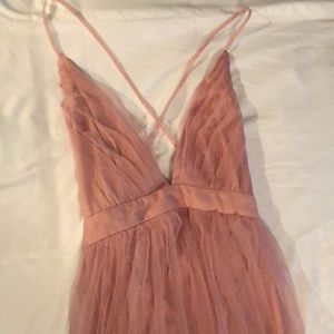 Windsor Elizabeth Pleated Toole Dress in Mauve